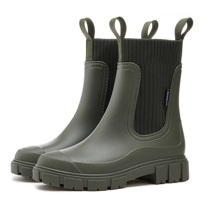 Wasserdichte Gummistiefel Antirutsch Regenstiefel Damen