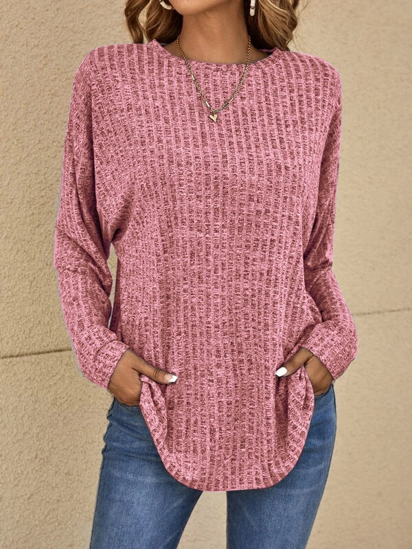 Lässiger Pullover Langarm Bequem Grau
