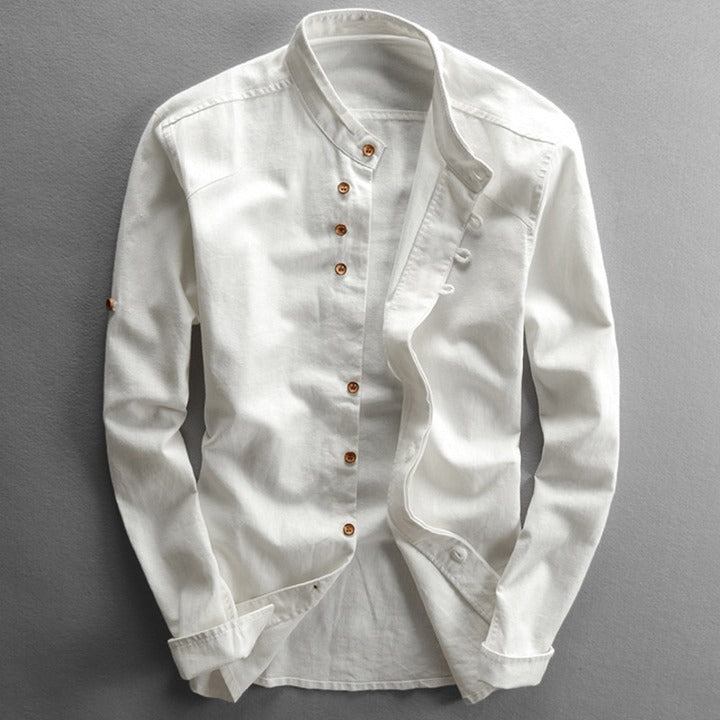 Herren Hemd Japanischer Stil Modern Slim Fit