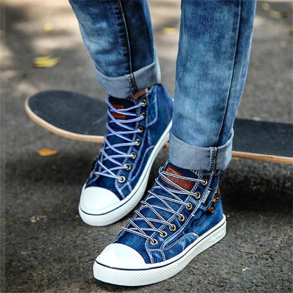 Freizeitschuhe Denim Schnürschuhe Frauen Mode - BerlinGlamour