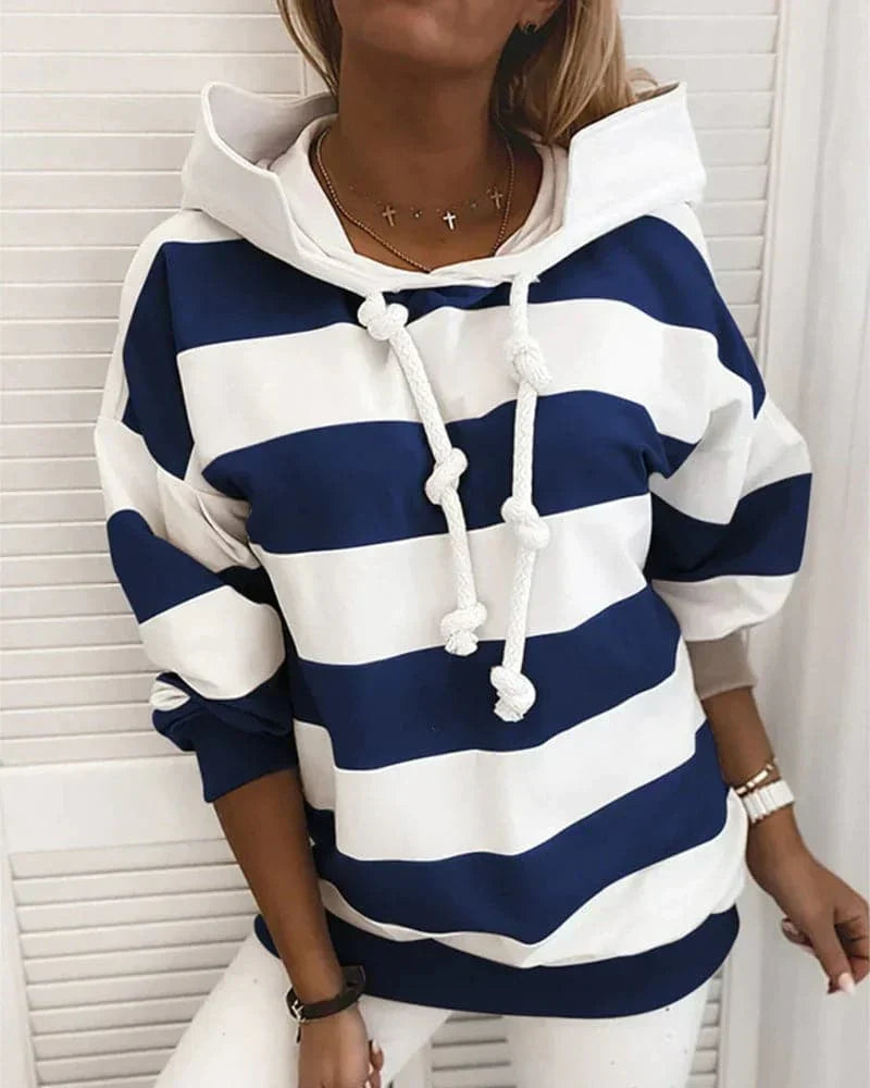 Lockere Damenhoodie Weich Strickdetails Bequem