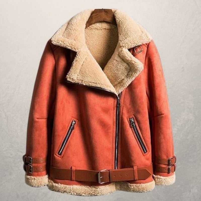 Lederjacke Wildlederoptik Bikerstyle