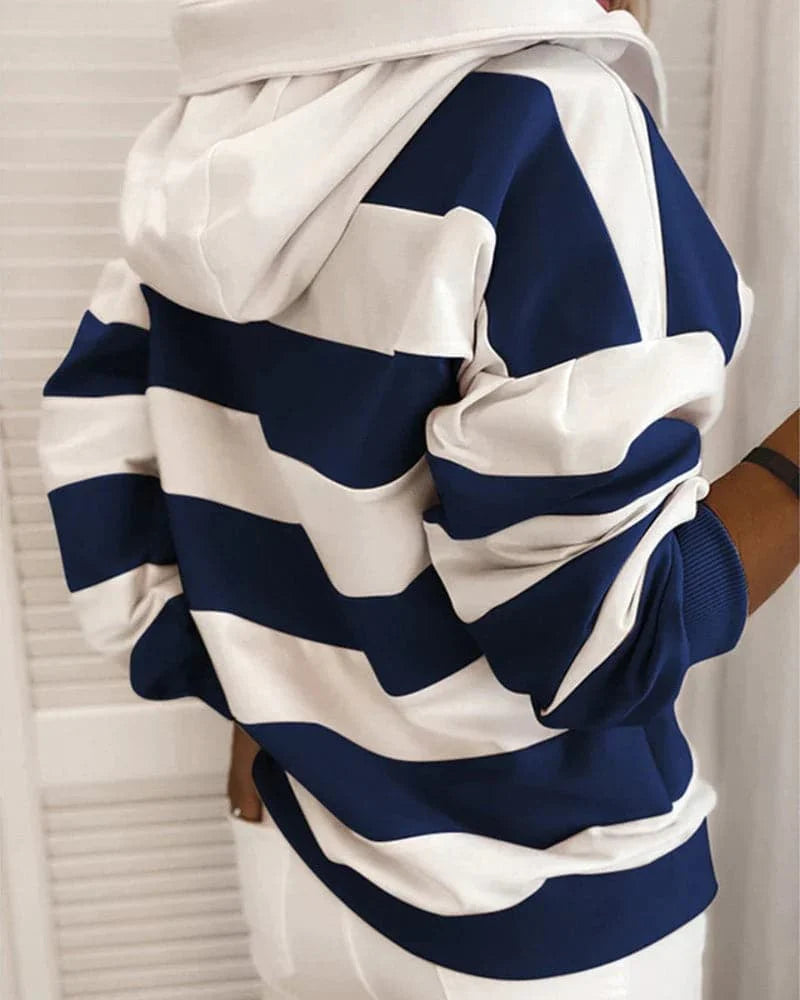 Lockere Damenhoodie Weich Strickdetails Bequem - BerlinGlamour