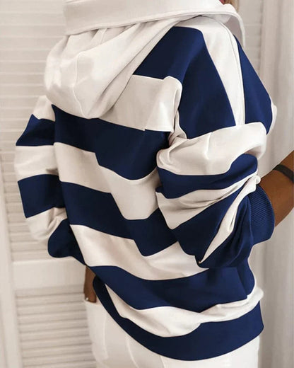 Lockere Damenhoodie Weich Strickdetails Bequem - BerlinGlamour