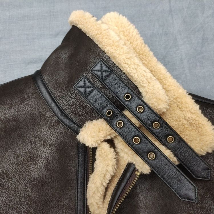 Warme Winterjacke Wolle Gefüttert Damen