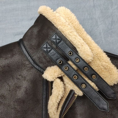 Warme Winterjacke Wolle Gefüttert Damen