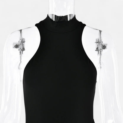 Damen Maxikleid Neckholder Cut Out Sommerkleid