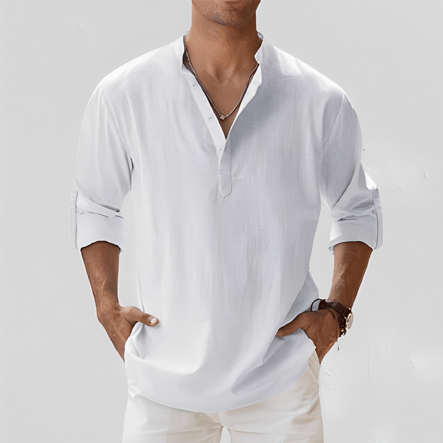 Herren Sommerhemd Slim Fit Modern