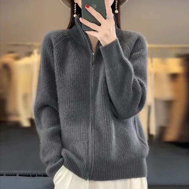 Damen Strickjacke Langarm Klassisch Elegante