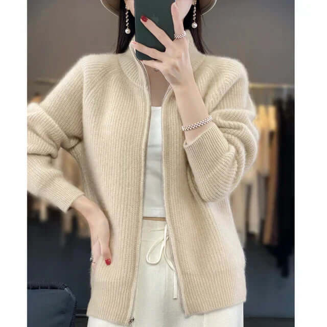 Damen Strickjacke Langarm Klassisch Elegante