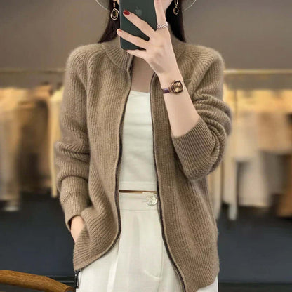 Damen Strickjacke Langarm Klassisch Elegante