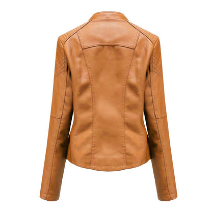 Lederjacke Damen Elegant Zeitlos Schwarz