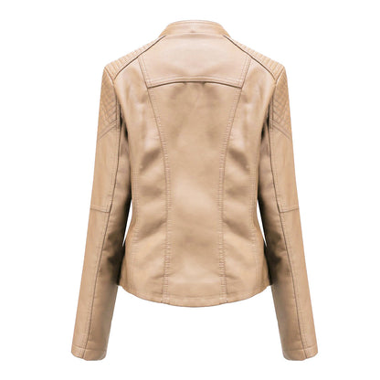 Lederjacke Damen Elegant Zeitlos Schwarz