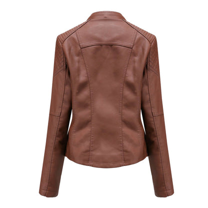 Lederjacke Damen Elegant Zeitlos Schwarz