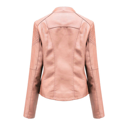 Lederjacke Damen Elegant Zeitlos Schwarz