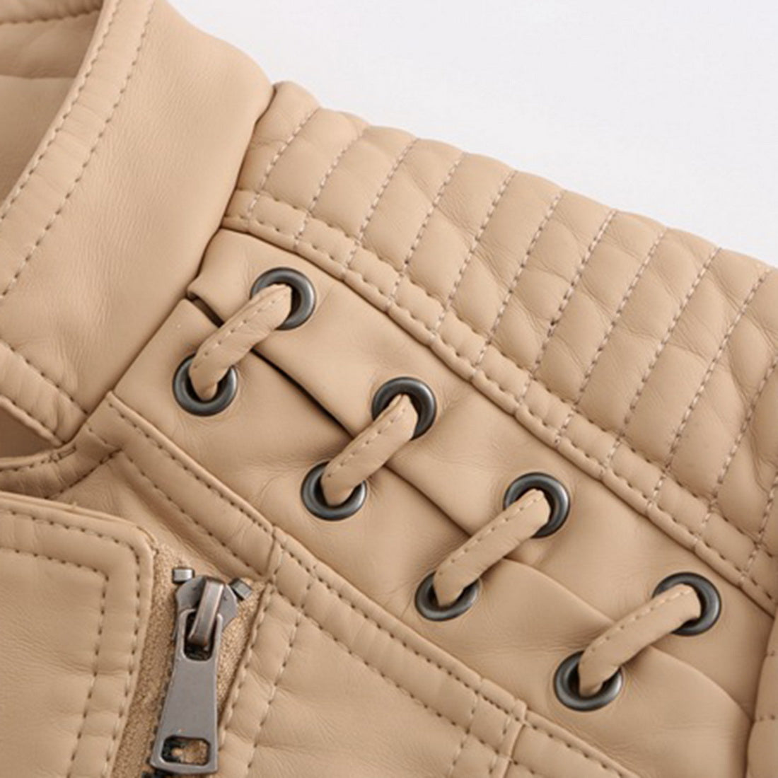 Lederjacke Damen Elegant Zeitlos Schwarz