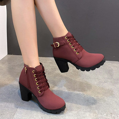 Stilvolle Damen Stiefel Elegante Hochhackig