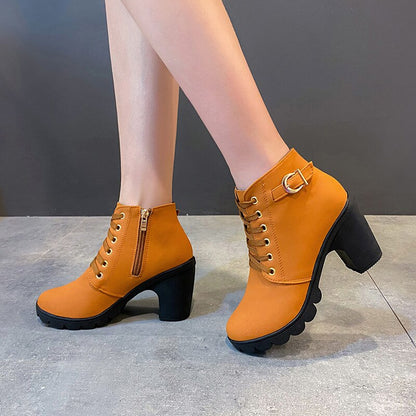 Stilvolle Damen Stiefel Elegante Hochhackig