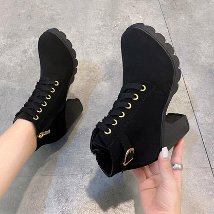 Stilvolle Damen Stiefel Elegante Hochhackig