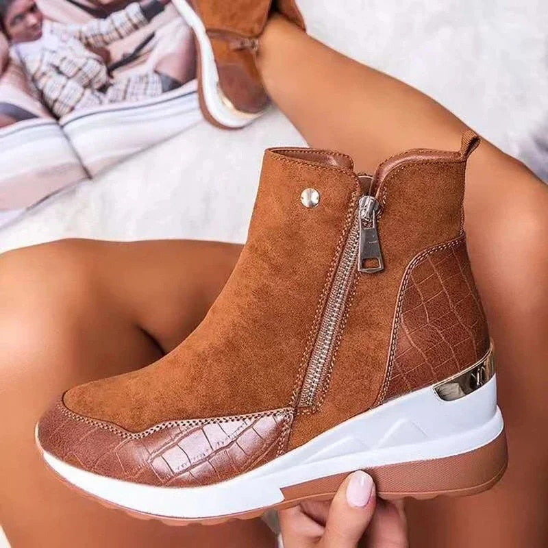 Wasserdichte Damen Stiefeletten Bequem Warm