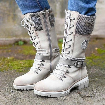 Damen Lederstiefel Winter Bequem & Stylisch