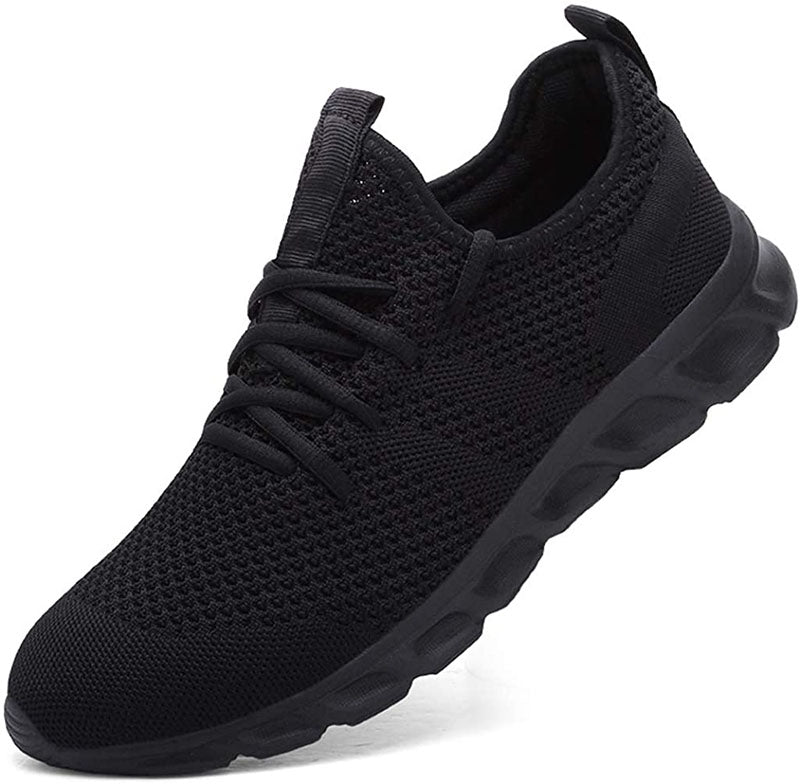 Damen Sneaker Strick Schnürung Bequem Laufschuhe