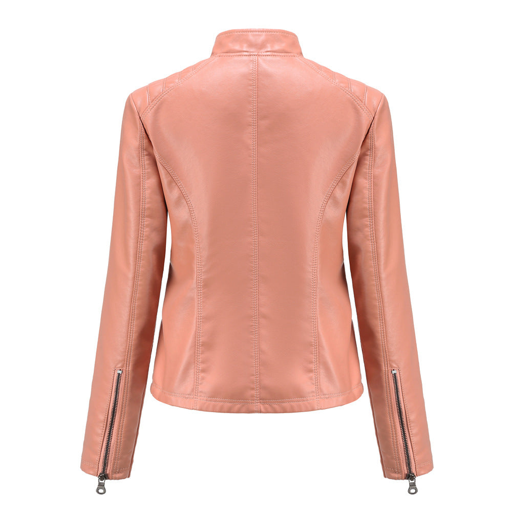 Damen Lederjacke Übergangsjacke Bequem Leder