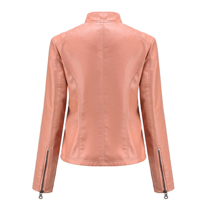 Damen Lederjacke Übergangsjacke Bequem Leder