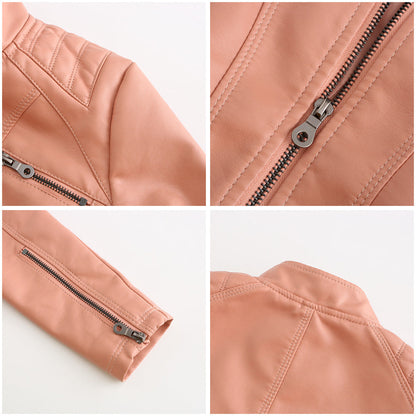 Damen Lederjacke Übergangsjacke Bequem Leder
