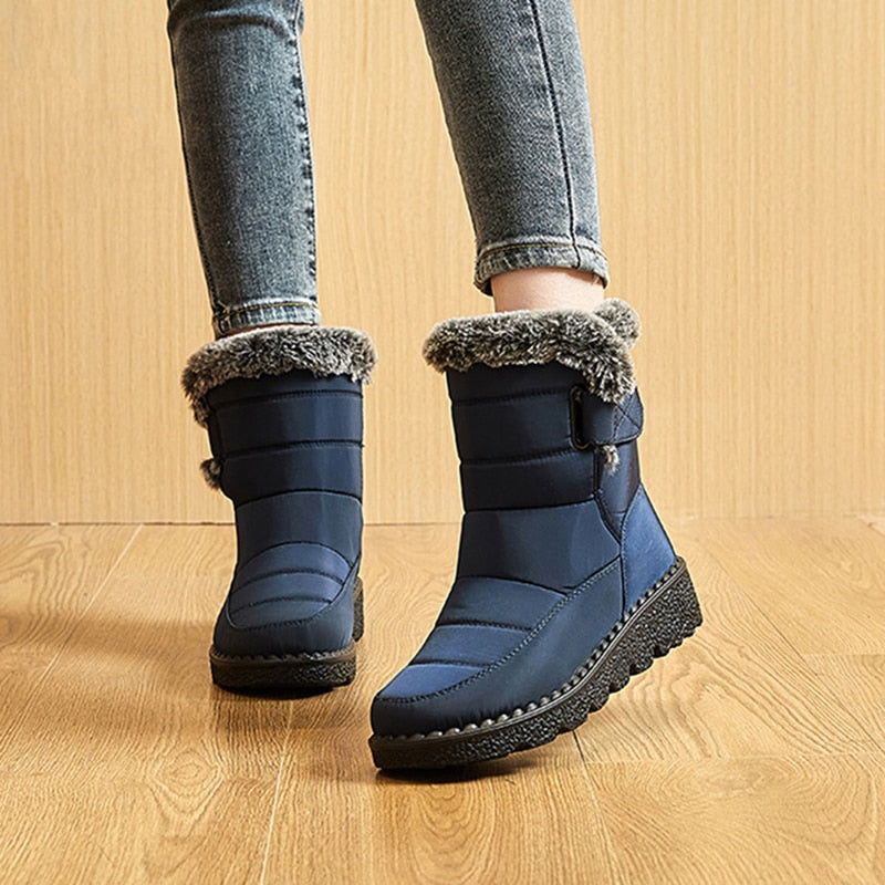 Damen Winterschuhe Warm Bequem Wasserdicht