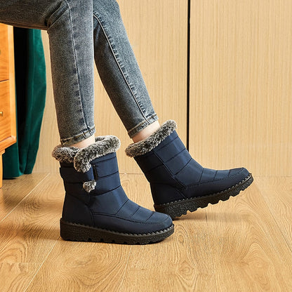 Damen Winterschuhe Warm Bequem Wasserdicht