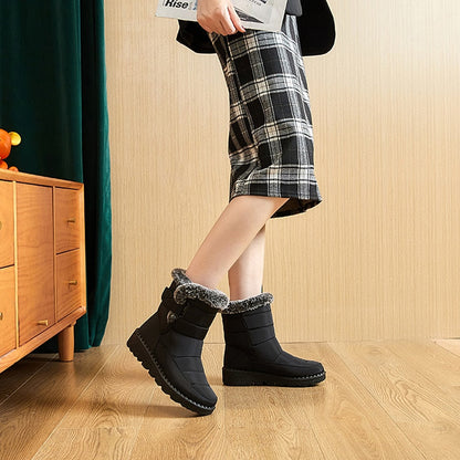 Damen Winterschuhe Warm Bequem Wasserdicht