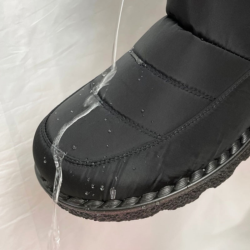 Damen Winterschuhe Warm Bequem Wasserdicht