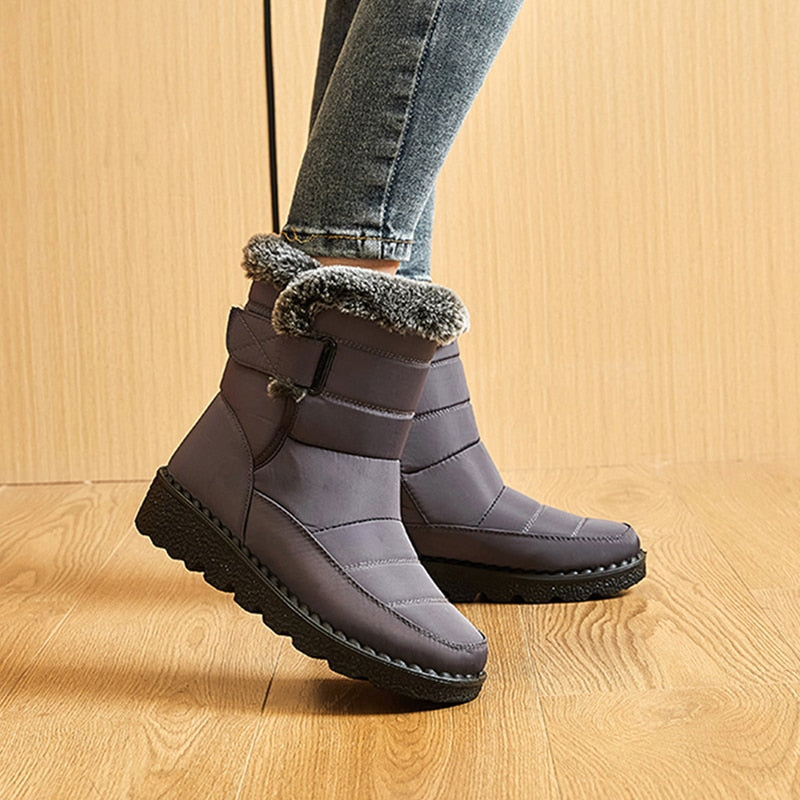 Damen Winterschuhe Warm Bequem Wasserdicht