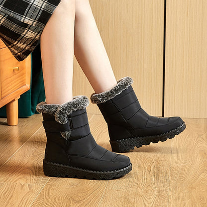 Damen Winterschuhe Warm Bequem Wasserdicht