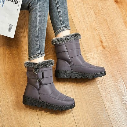 Damen Winterschuhe Warm Bequem Wasserdicht