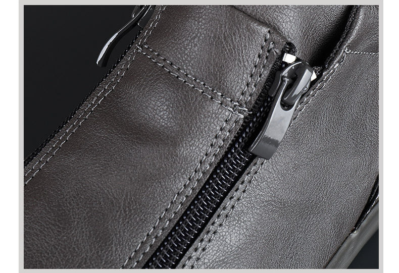 Herren Lederschuhe Elegante Schwarz Poliert