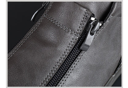 Herren Lederschuhe Elegante Schwarz Poliert