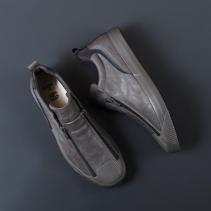 Herren Lederschuhe Elegante Schwarz Poliert