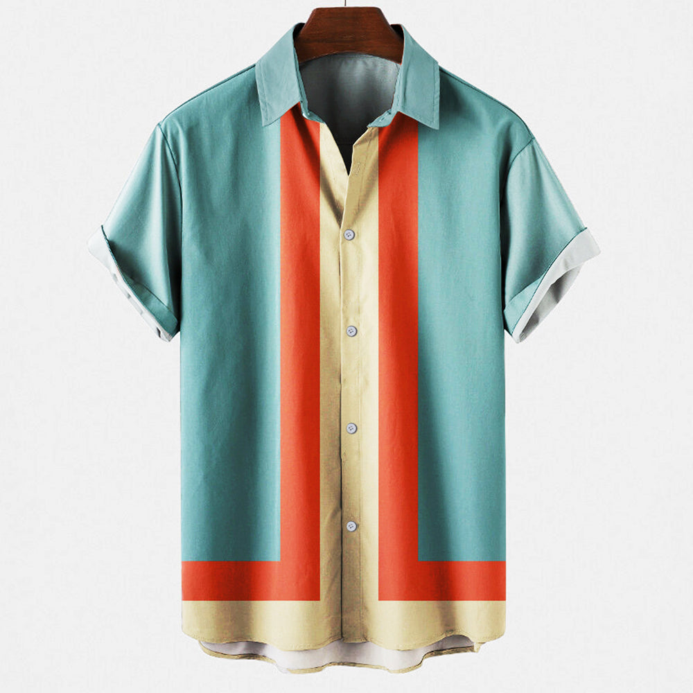 Herren Hemd Retro Stil Slim Fit