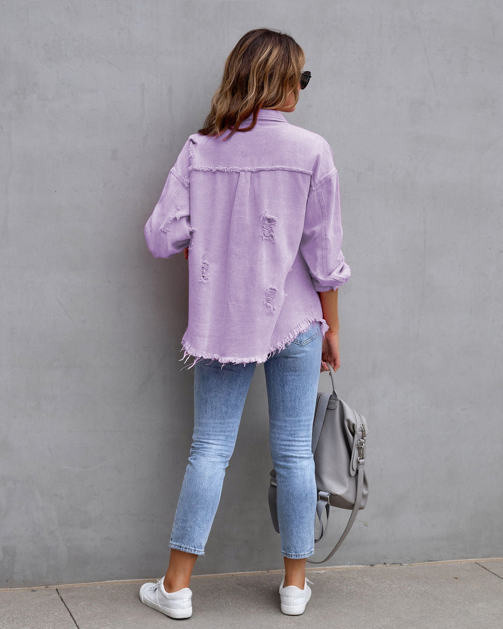 Modische Damen Denimjacke Slim Fit