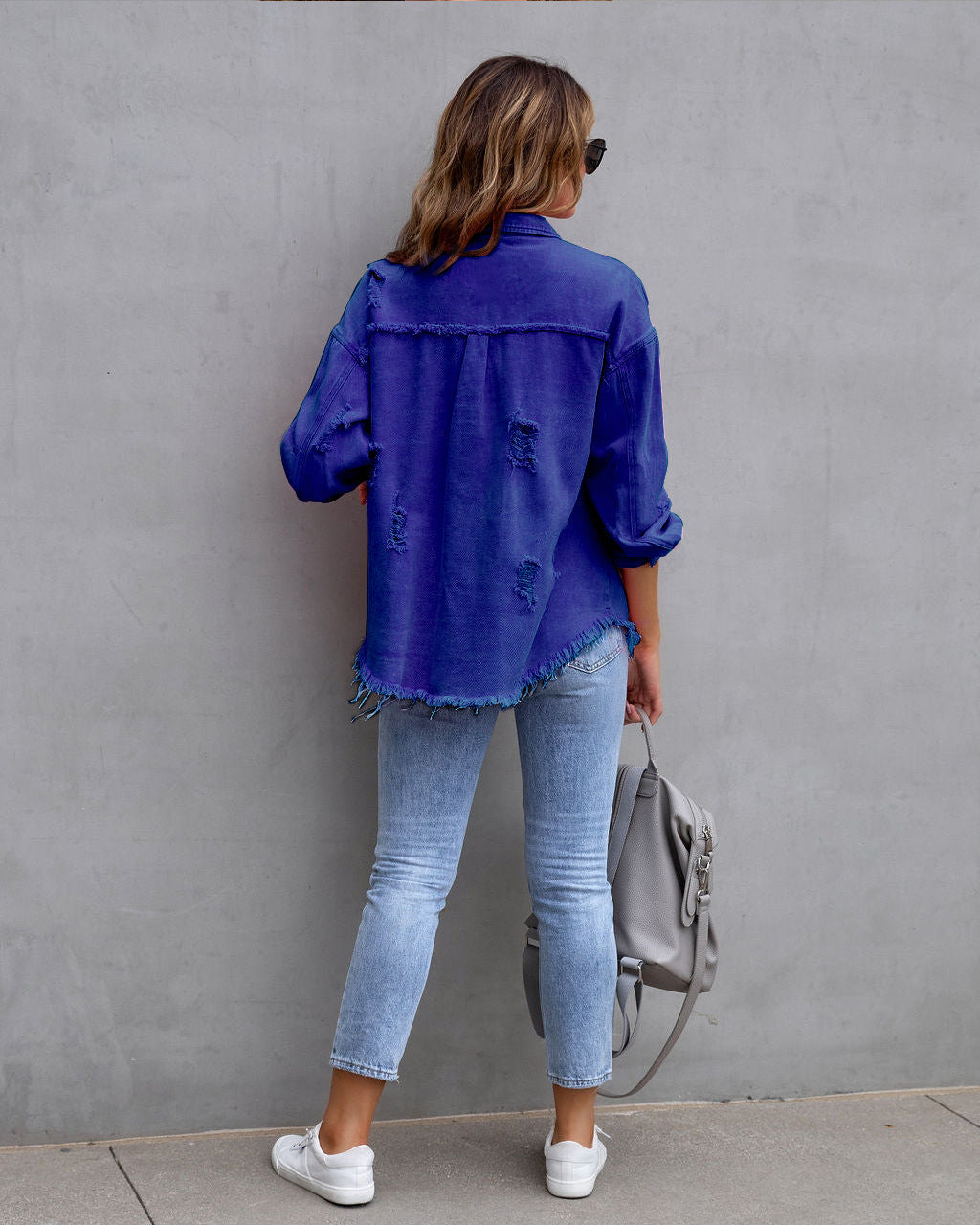 Modische Damen Denimjacke Slim Fit