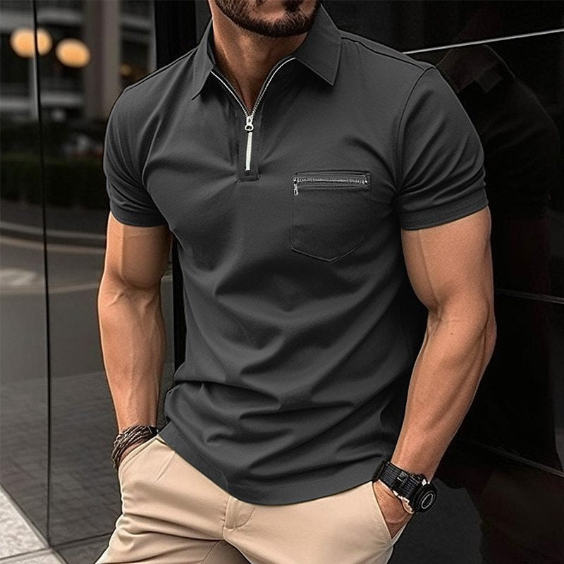 Herren Polo Shirt Elegent Slim Fit Modern