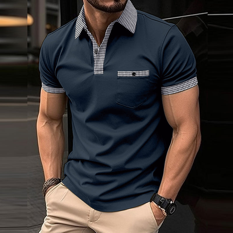 Herren Polo Karomuster Elegantes Design