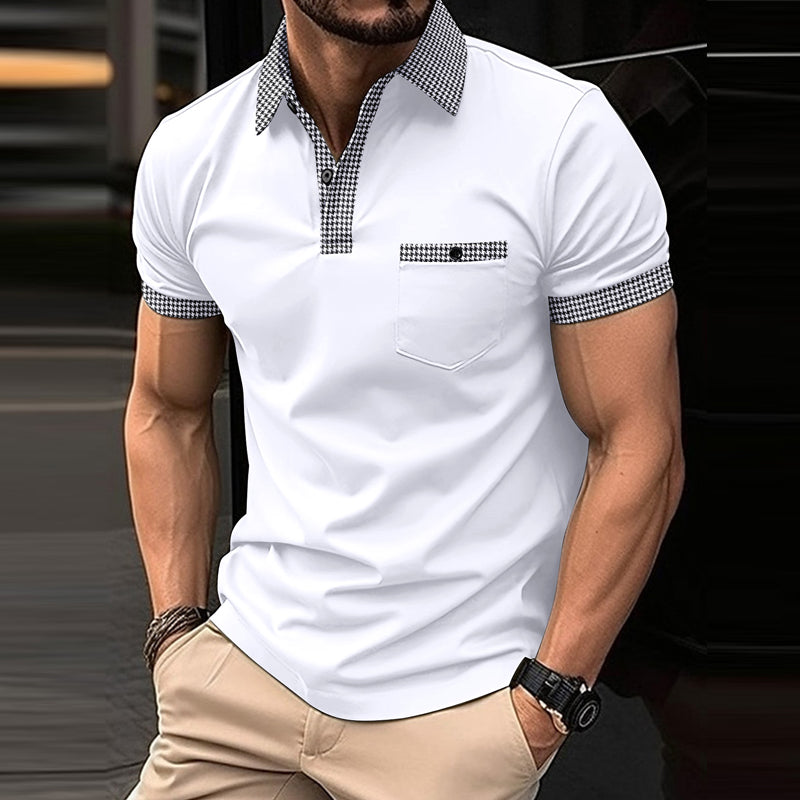 Herren Polo Karomuster Elegantes Design