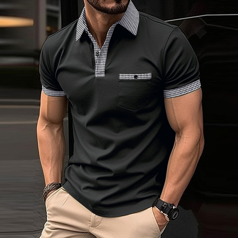 Herren Polo Karomuster Elegantes Design