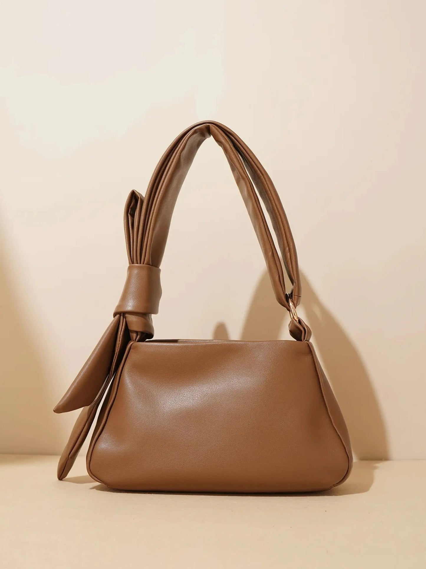 Leder-Umhängetasche Elegante Minimalistisch Mit Knotengriff