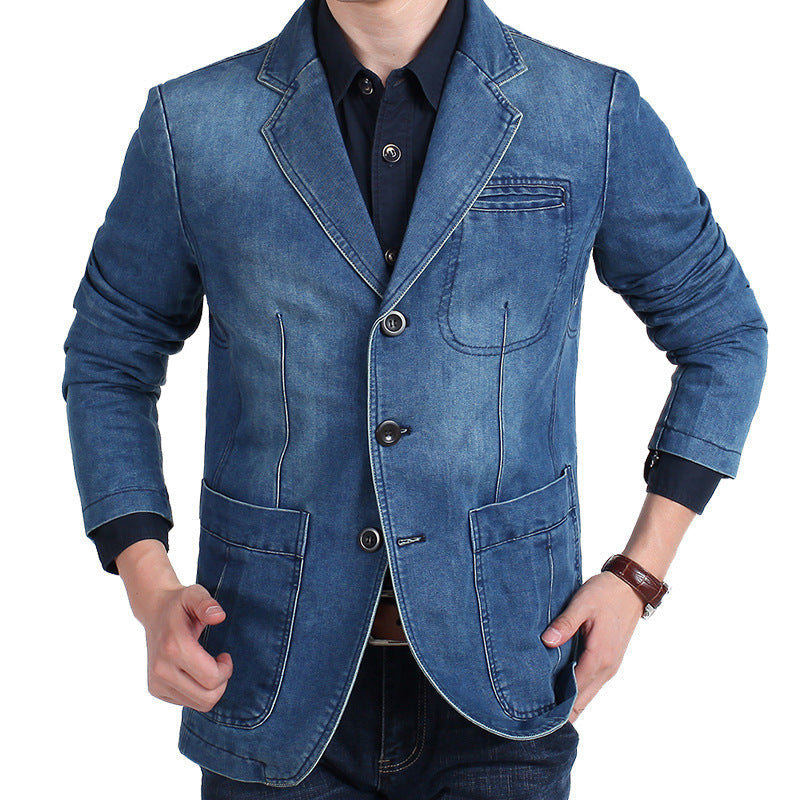 Maßgeschneiderter Herren Blazer Denim Modern