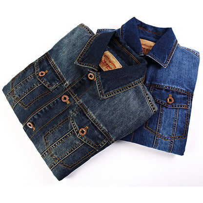 Herren Jeansjacke Modern Klassisch mit Taschen