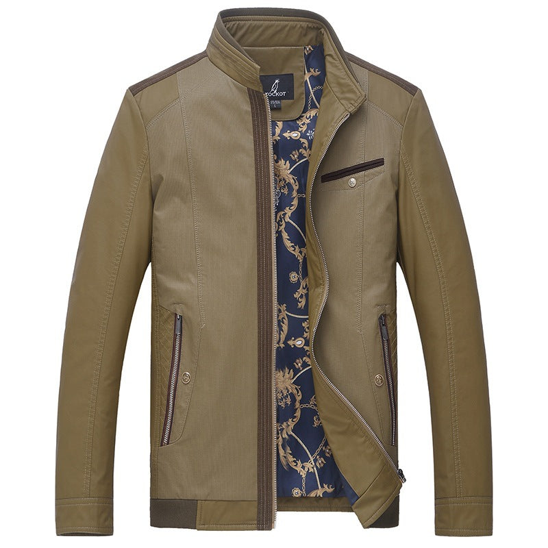 Herren Lederjacke Elegant Lässig Modern